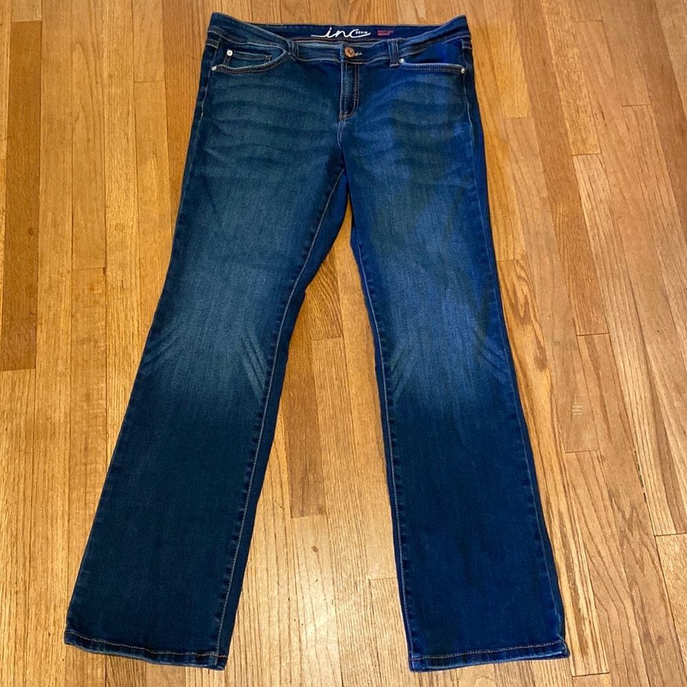 INC international concepts denim Boot Leg Regular Fit women's jeans size 14